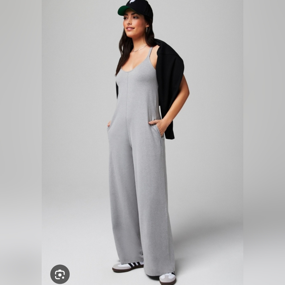 Women's Jumpsuit With Pockets Gray Size L.